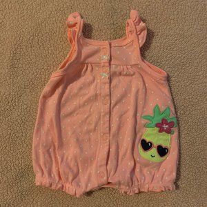 Pink with White Polka Dots and Pineapple